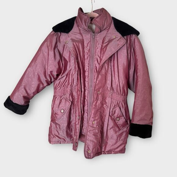 Vintage Aspen snow bunny ski jacket with slight floral print, size large - Picture 4 of 10